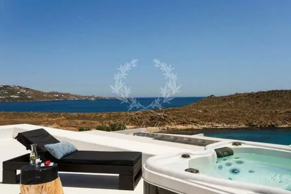 Luxury Villa for Rent in Mykonos – Greece | Aleomandra | Private Beach & Outdoor Private Jacuzzi | Sea & Sunrise Views 
