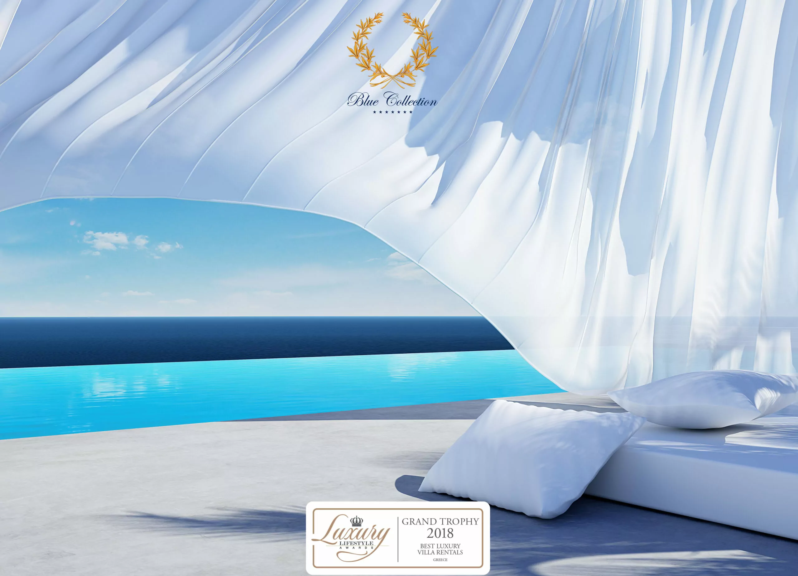 Blue Collection Mykonos became the winner of the International Award of Luxury Lifestyle Awards 2018 in the category of Luxury Villas Rent Service in Greece.
