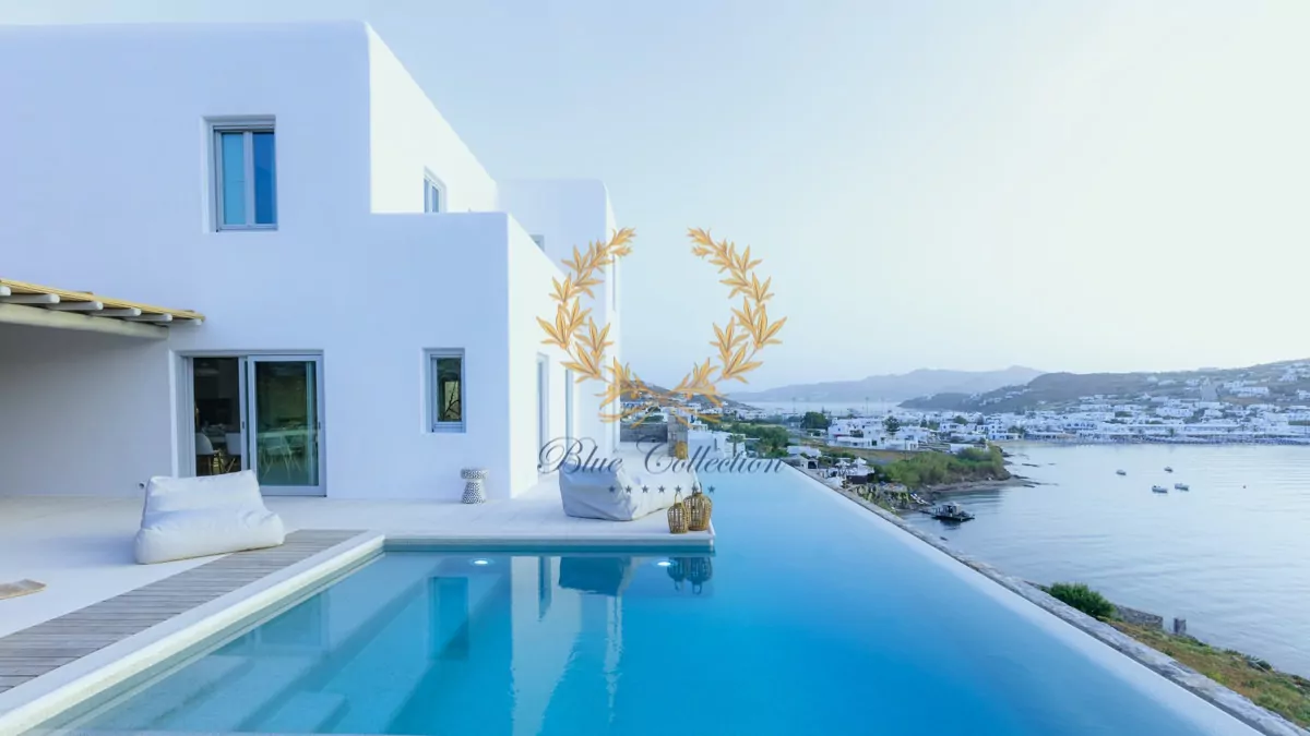 Executive Villa for Rent in Mykonos - Greece | Ornos | Private Pool | Sea views | Sleeps 12+2 | 6+1 Bedrooms | 7 Bathrooms | REF: 180412171 | CODE: KNO