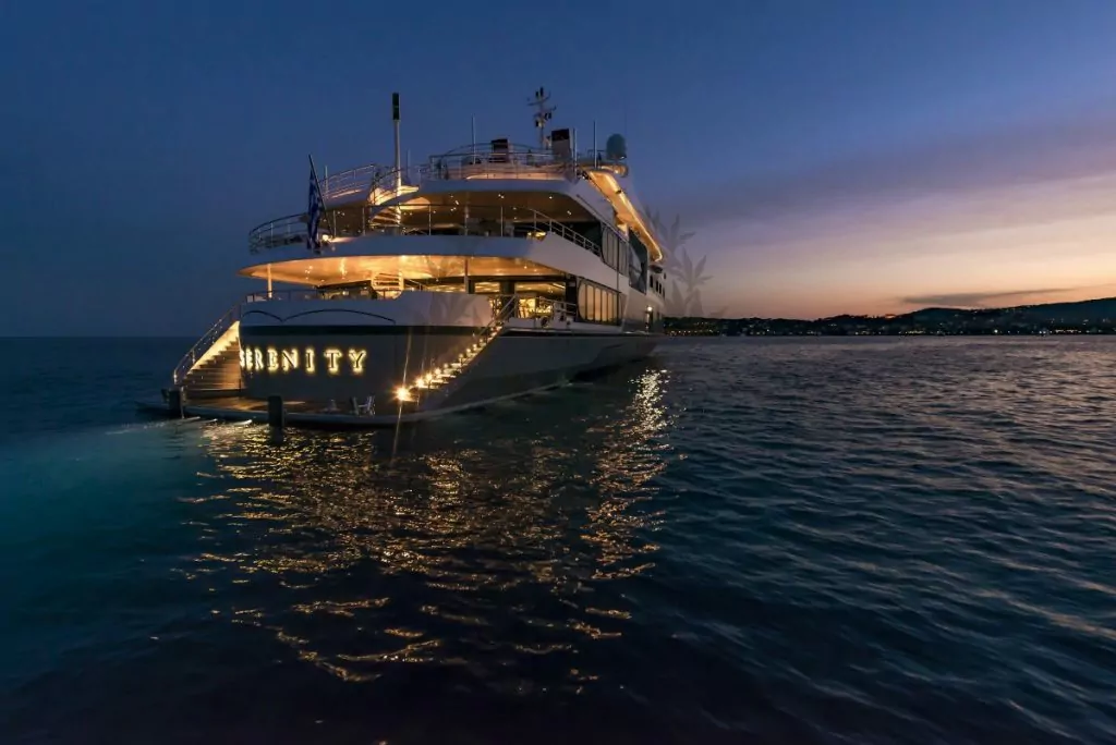 Luxury Yacht for Charter | SERENITY | 236 ft |15 Cabins | Guests 30 | Crew 30