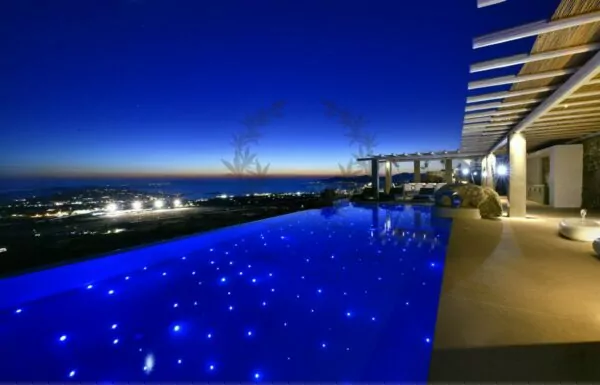 Mykonos Luxury Villa for Rent | Kounoupas | Private Infinity Pool | Jacuzzi | Mykonos Town &  Sea Views | Sleeps 6 | 3 Bedrooms |3 Bathrooms| REF:  180412208 | CODE: KRC-5