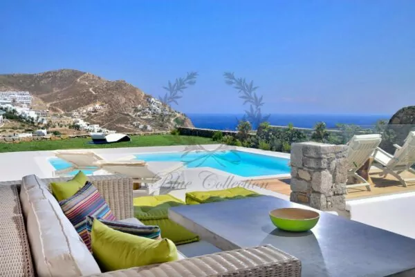 Cozy Villa for Rent in Mykonos Greece| Elia Beach | Private Pool & Jacuzzi |Sea views | Sleeps 4+1| 2+1 Bedrooms |3 Bathrooms| REF:  180412213 | CODE: ELD-2