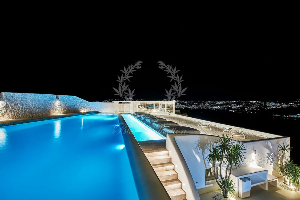 Presidential Villa for Rent in Mykonos - Greece | Kanalia | 2 Private Pools | Jacuzzi | Sea & Sunset Views | Sleeps 18 | 9 Bedrooms | 10 Bathrooms | REF: 180412218 | CODE: GLD-1