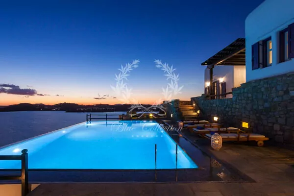Private Seafront Villa for Rent in Mykonos Greece | Agios Lazaros | Private Infinity Pool | Sea & Sunset Views 