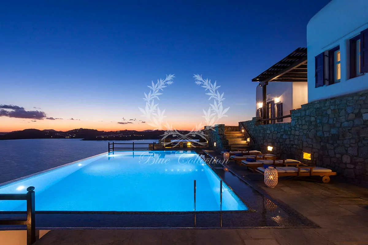 Private Seafront Villa for Rent in Mykonos Greece | Agios Lazaros | Private Infinity Pool | Sea & Sunset Views 