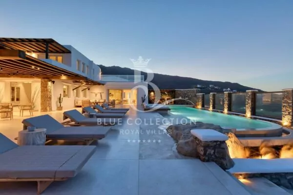 Private Villa for Rent in Mykonos – Greece | Panormos | 2 Private Pools | Sea & Sunrise View | Sleeps 14 | 7 Bedrooms | 7 Bathrooms | REF: 180412629 | CODE: PNR-24