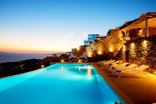 Luxury Villa for Rent in Mykonos – Greece | Fanari | Private Pool | Sea & Sunset View | Sleeps 14 | 7 Bedrooms | 7 Bathrooms | REF: 180412330 | CODE: FTL-5