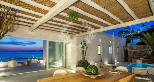 Villa for Rent in Mykonos – Greece | Mykonos Town | Private Pool | Mykonos & Sea view | Sleeps 10 | 5+1 Bedrooms | 7 Bathrooms | REF: 180412279 | CODE: KRC-9