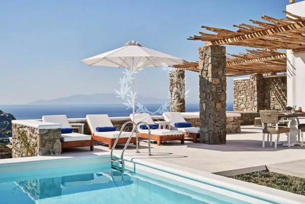 Luxury Villa for Rent in Mykonos – Greece | Elia | Private Pool | Sea, Sunrise & Sunset Views | Sleeps 2 | 1 Bedroom | 1 Bathroom | REF: 180412311 | CODE: ELD-8