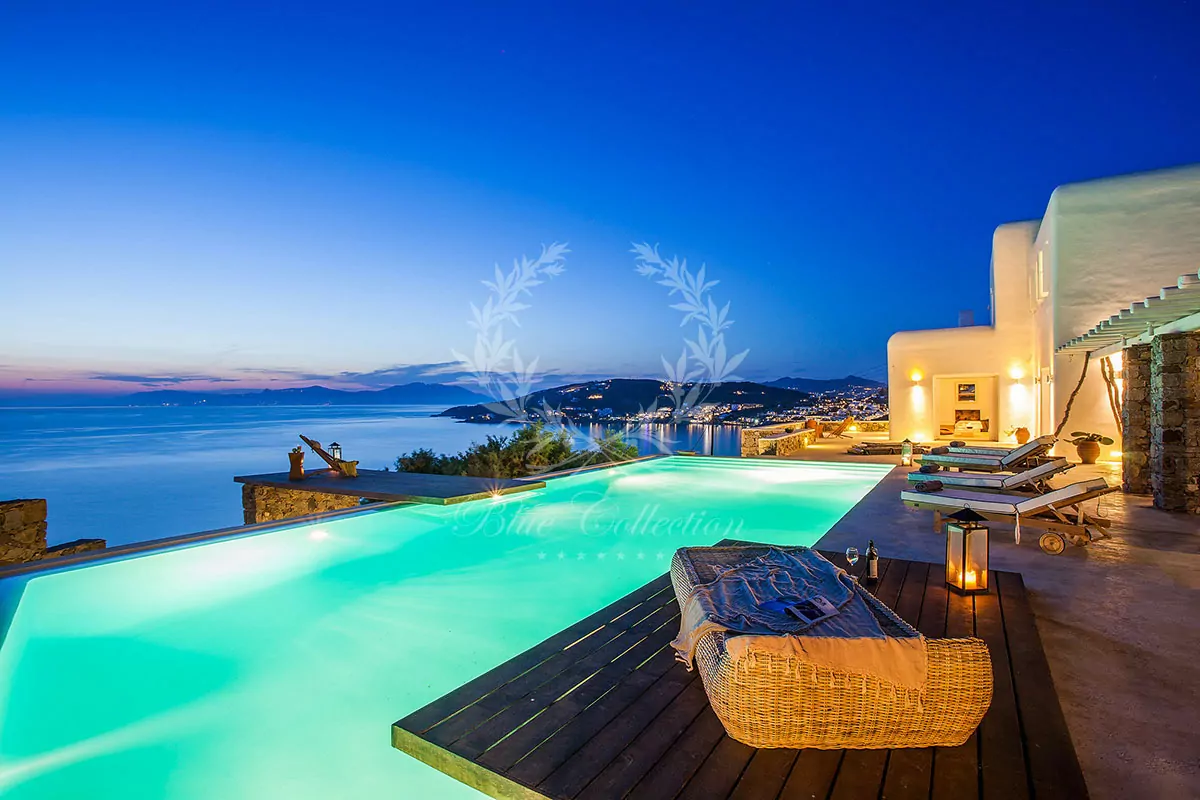Presidential Villa in Mykonos - Greece for Sale | Aleomandra | Private Infinity Pool | Sunset view 
