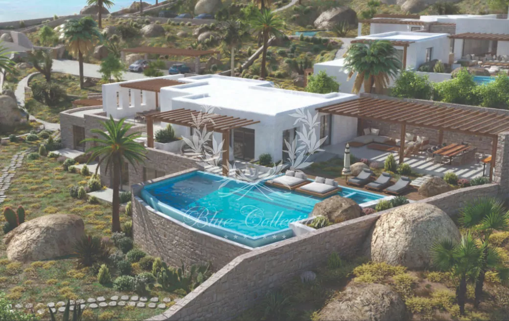 Luxury Villa for Sale in Mykonos - Greece | Tourlos | Private Infinity Pool | Sea, Sunset & Mykonos Town view 