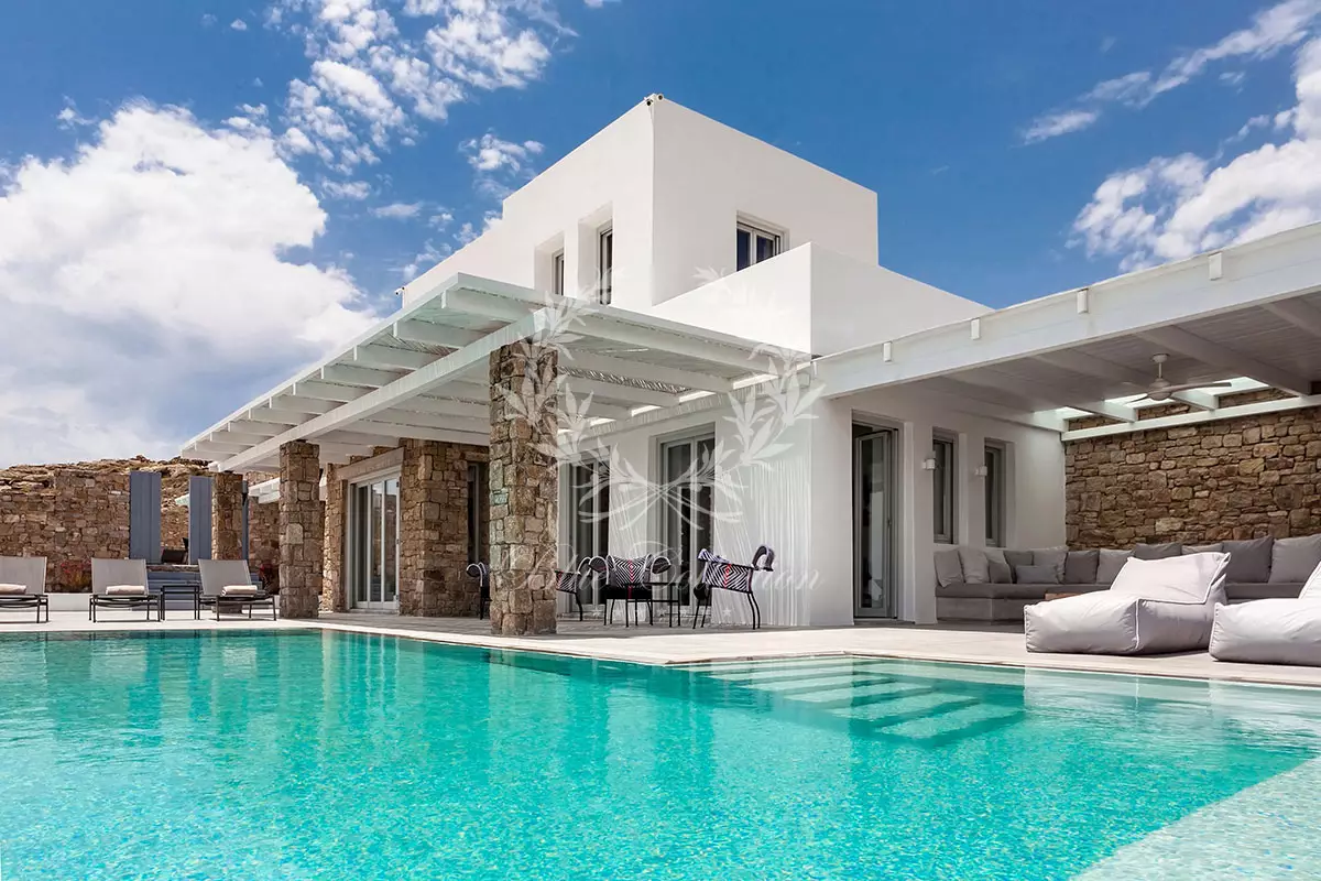 Private 2-Villas Complex for Rent in Mykonos – Elia | 2 Private Infinity Pools | Sea & Sunrise View | ELS-3