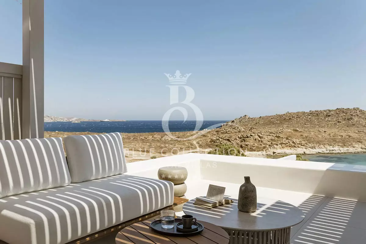 Luxury Seafront Suite for Rent in Mykonos – Aleomandra | Outdoor Private Jacuzzi & Private Beach | Sea View | CDM-1