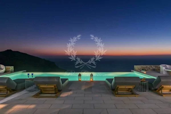 Luxury Villa for Rent in Syros – Greece | Galissas – Harasonas | Private Infinity Pool | Sea & Sunset Views | Sleeps 8 | 4 Bedrooms | 5 Bathrooms | REF: 180412410 | CODE: SRS-2