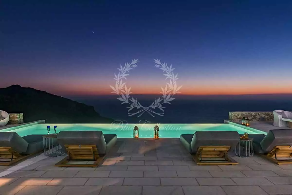 Luxury Villa for Rent in Syros – Greece | Galissas - Harasonas | Private Infinity Pool | Sea & Sunset Views 