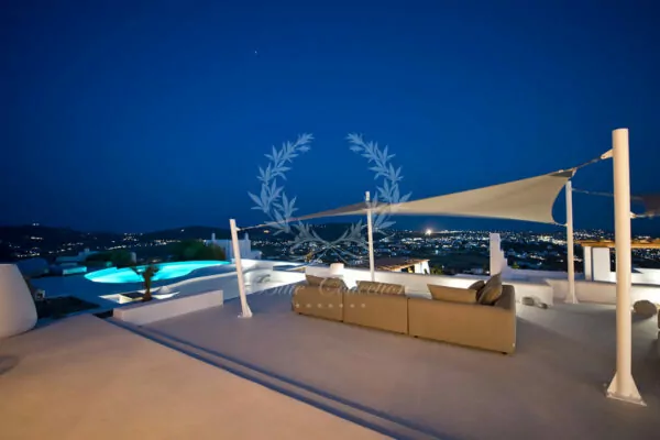 Elegant Suite for Rent in Mykonos – Greece | Tourlos | Shared Pool | Sea & Sunset View 
