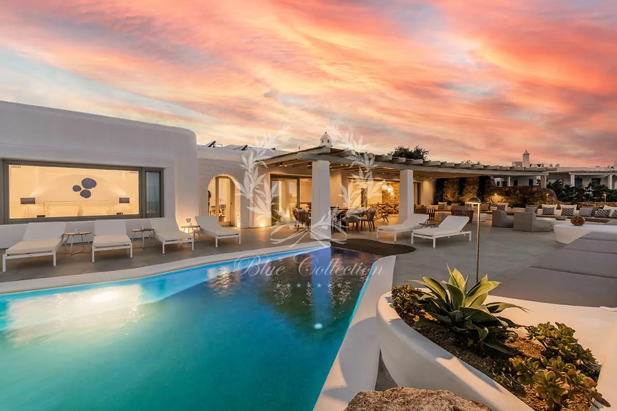 Luxury Villa Complex for Rent in Mykonos – Greece | Aleomandra | 2 Private Infinity Pools | Sea & Sunrise views 