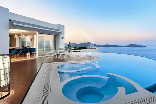 Royal Villa for Rent in Crete – Greece | Elounda | Private Infinity Heated Pool & Jacuzzi | Sea & Sunrise View | Sleeps 8 | 4 Bedrooms | 4 Bathrooms | REF: 180412475 | CODE: EGV-2