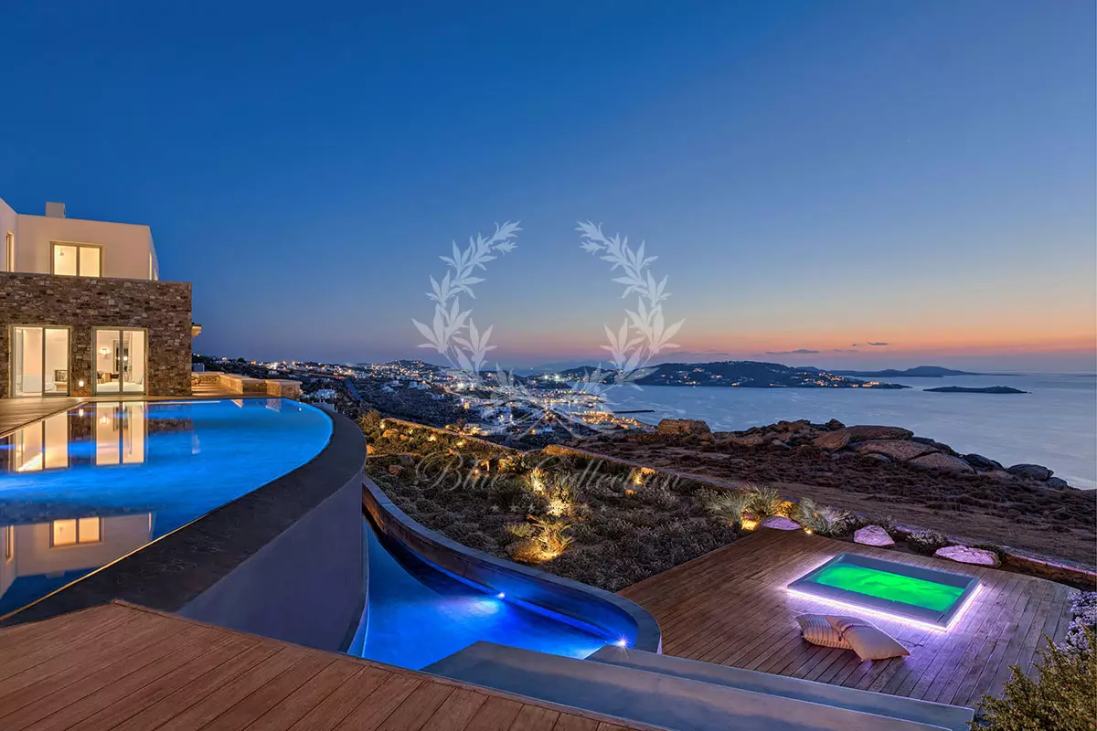Royal Villa for Rent in Mykonos - Tourlos | Private Infinity Pool | Stunning Sea & Sunset Views | TDS-3