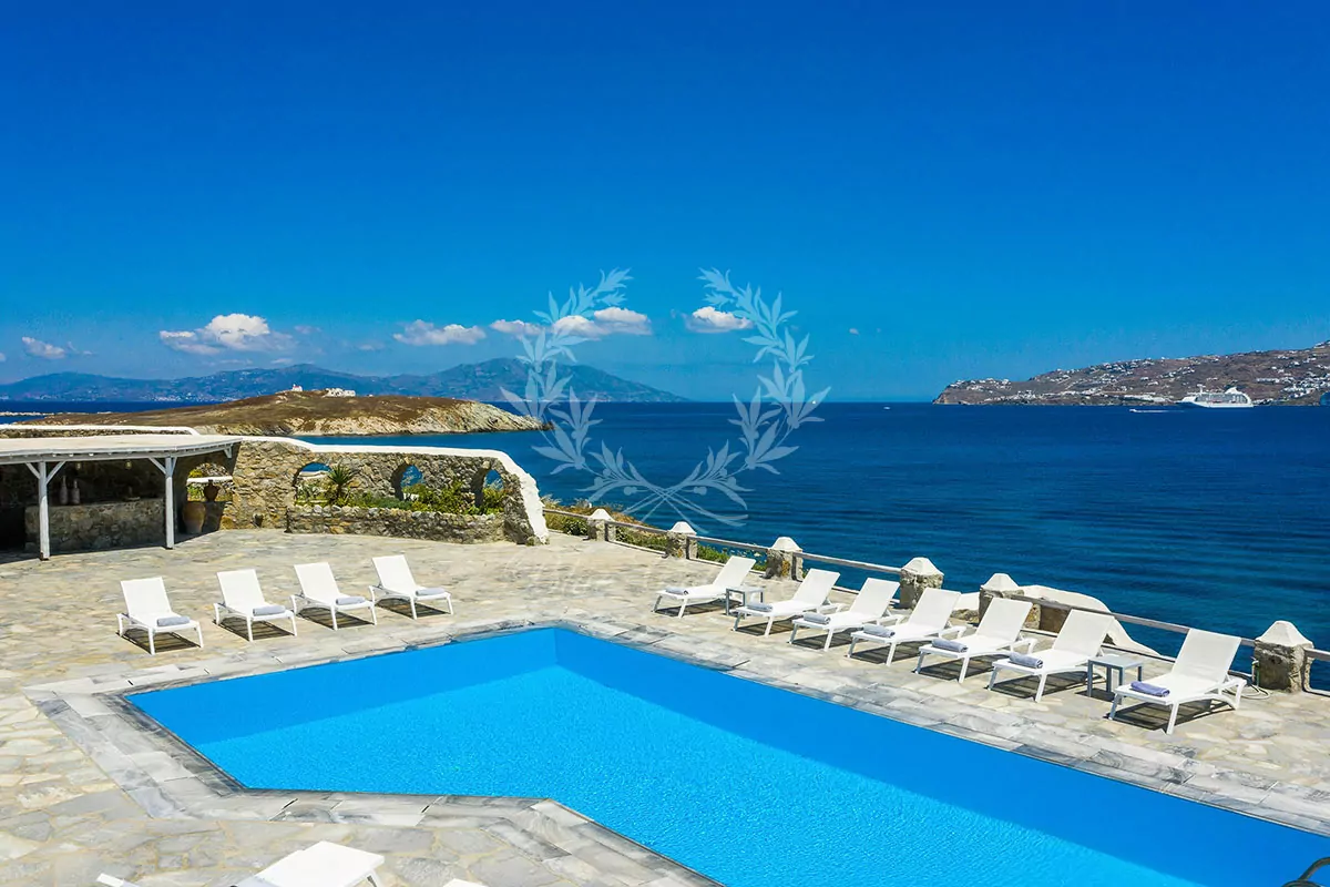 Private Seafront Villa for Rent in Mykonos – Greece | Kanalia | Private Infinity Pool | Sea & Sunset View | Sleeps 11 | 6 Bedrooms | 6 Bathrooms | REF: 180412515 | CODE: KRC-12