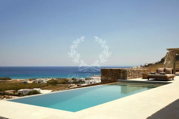 Luxury Villa for Rent in Mykonos – Greece | Kalo Livadi | Private Infinity Pool | Sea & Sunrise View 