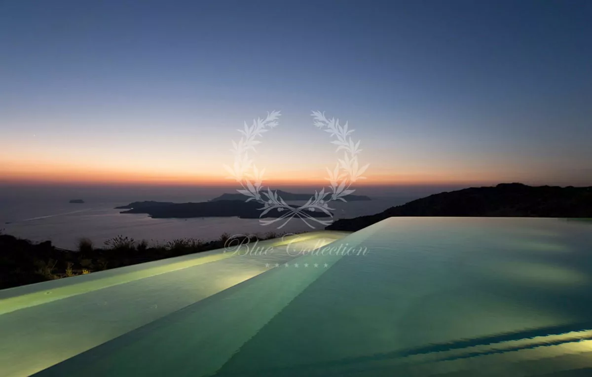 Private 5-Villas Complex for Rent in Santorini – Greece | Messaria | Private Heated Pools & Jacuzzi | Sea & Sunset Views 