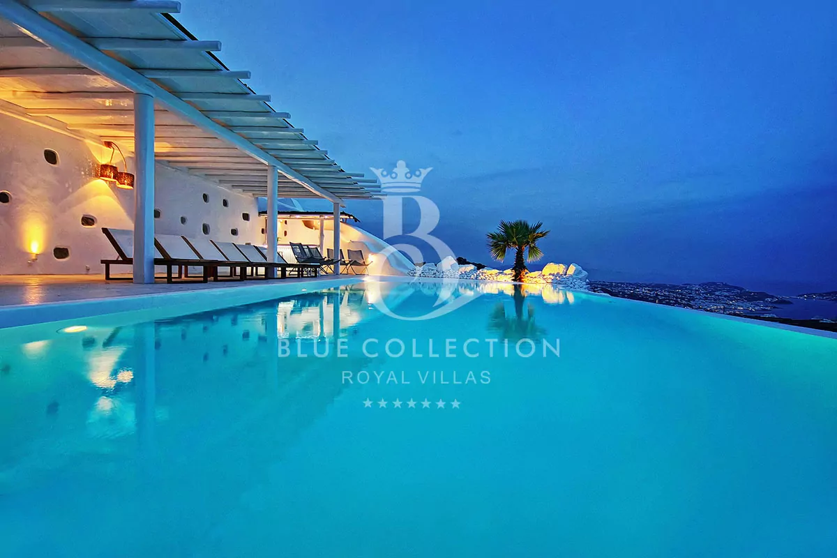 Luxury Villa for Rent in Mykonos-Greece | Kastro | REF: 180412200 | CODE: Z-7 | Private Heated Pool & Breathtaking Sea View | Sleeps 18 | 9 Bedrooms | 8 Bathrooms