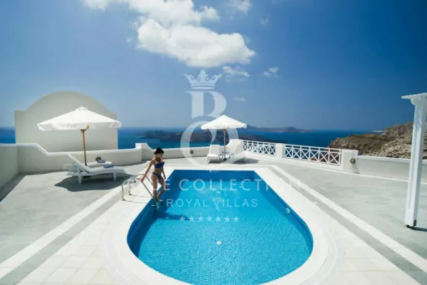 Luxury Villa for Rent in Santorini – Greece | Fira | Private Infinity Pool | Sea, Caldera & Sunset Views 
