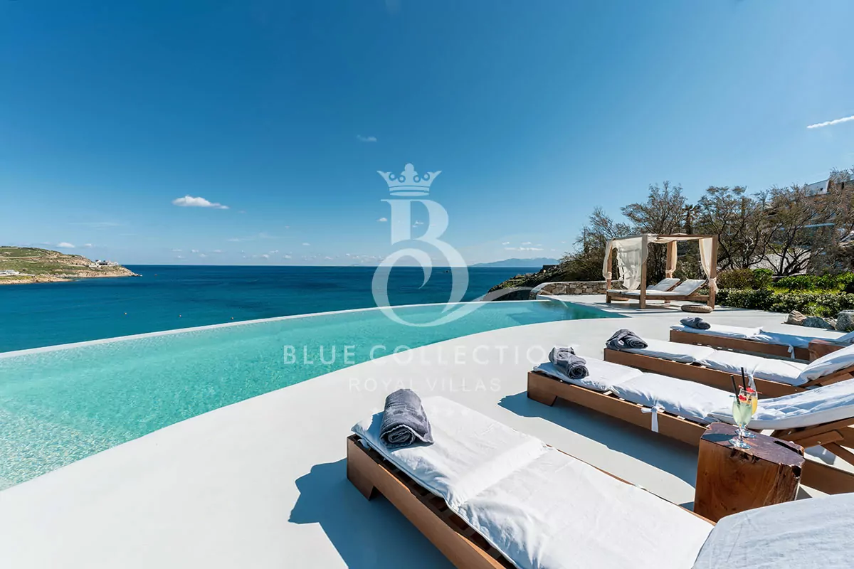 Luxury Beachfront Villa for Rent in Mykonos – Greece | Kalo Livadi | Private Infinity Pool | Sea & Sunrise Views | Sleeps 10 | 5 Bedrooms | 5 Bathrooms | REF: 180412678 | CODE: KLV-10