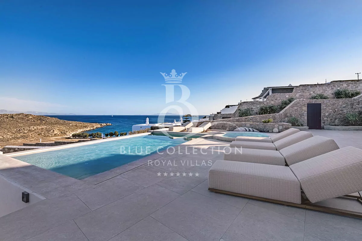 Luxury Seafront Villa for Rent in Mykonos – Greece | Aleomandra | Private Heated Pool & Jacuzzi | Sea & Sunrise Views | Sleeps 12 | 6 Bedrooms | 6 Bathrooms | REF: 180412722 | CODE: MAL-5