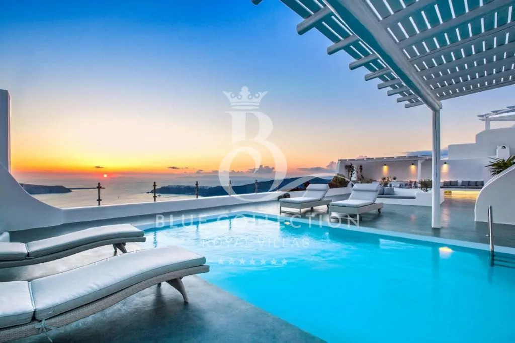 Luxury Villa for Rent in Santorini – Greece | Imerovigli | Private Heated Pool & Jacuzzi | Sea, Sunset & Caldera Views 