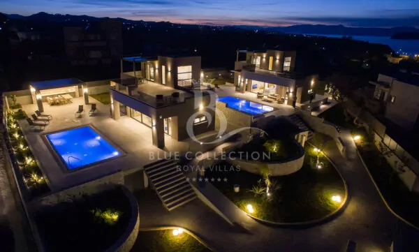 Modern Luxury 2-Villas Complex for Rent in Crete – Greece | Chania | 2 Private Infinity Heated Pools | Sea View | Sleeps 20 | 10 Bedrooms | 8 Bathrooms | REF: 180412804 | CODE: CRT-19