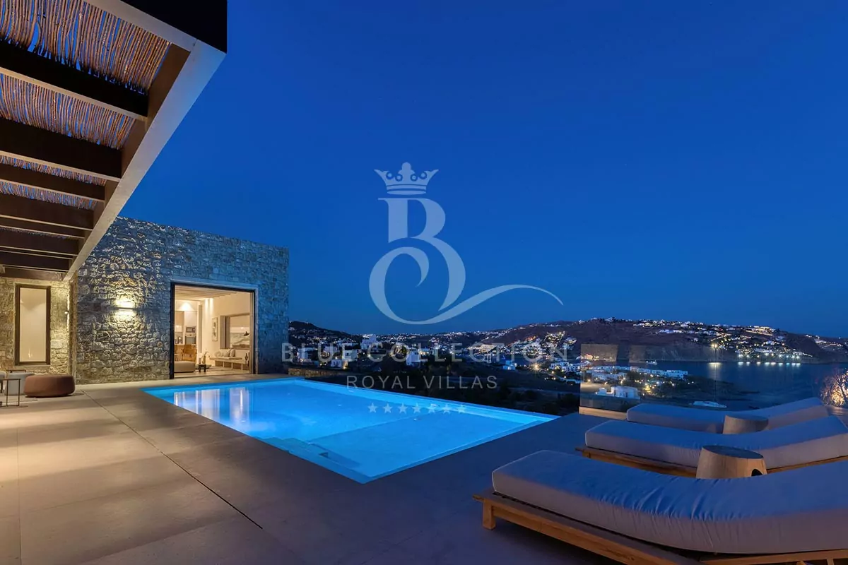 Private Villa for Rent in Mykonos – Greece | REF: 180412889 | CODE: ALU-3 | Aleomandra | Private Infinity Pool | Sea View | Sleeps 10 | 5 Bedrooms | 5 Bathrooms