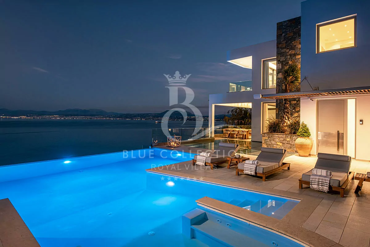 Luxury Seafront Villa for Rent in Crete | Heraklion | REF: 180412910 | CODE: CRT-22 | Private Heated Infinity Pool | Amazing Sea View 