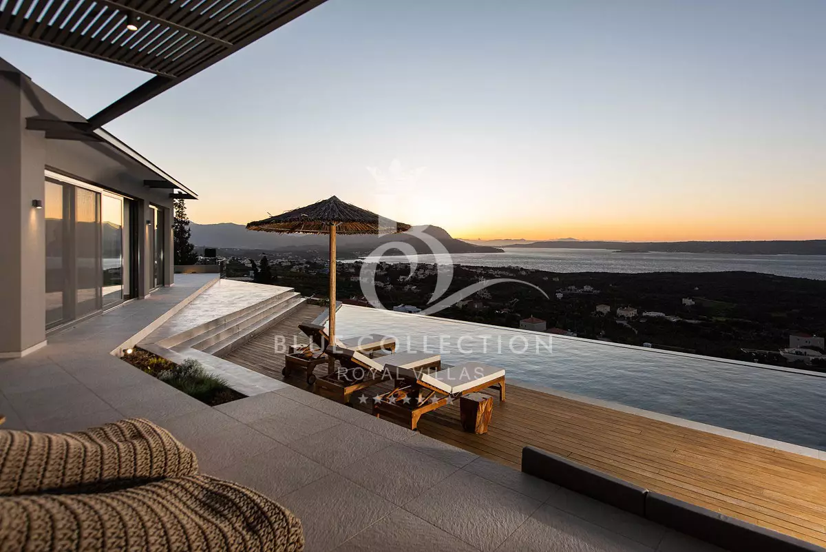 Modern Private Villa for Rent in Crete - Chania | Private Heated Infinity Pool | Sea & Sunset View | C-6