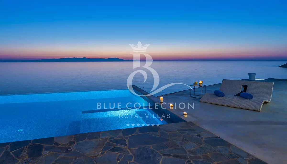 Seafront Luxury Villa for rent in Crete - Chania | Private Heated Infinity Pool | Sea & Sunset View | C-8