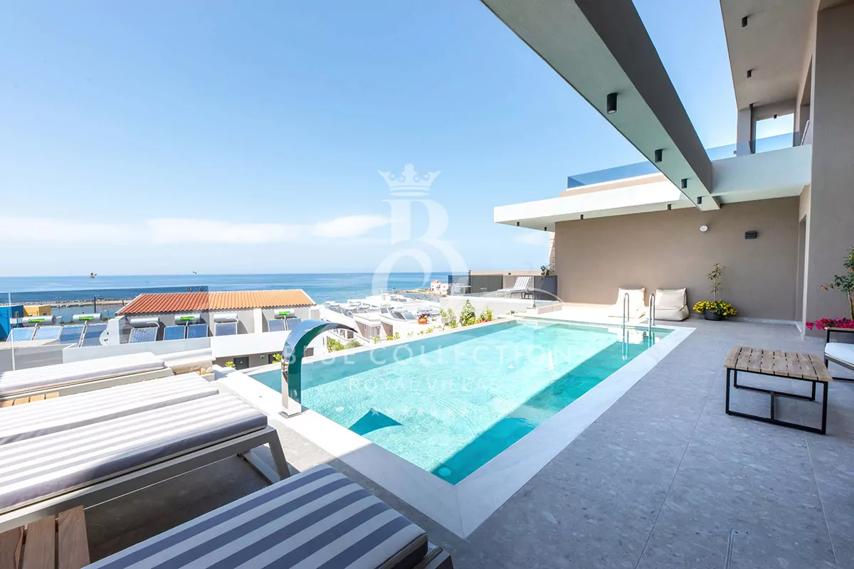 Crete Seafront Villa for Rent | Chania | REF: 180412938 | CODE: CHV-17 | Private Heated Pool | Sea View | Sleeps 8 | 4 Bedrooms | 5 Bathrooms