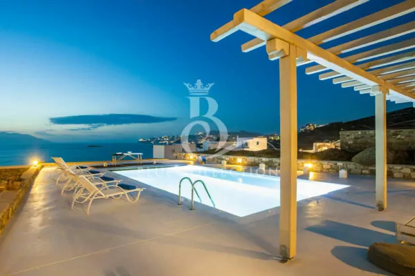 Private Villa for Rent – Mykonos | Pouli-Ornos | REF: 180412998 | CODE: PLV-4 | Private Pool | Sea & Sunset View | Sleeps 8 | 4 Bedrooms | 4 Bathrooms
