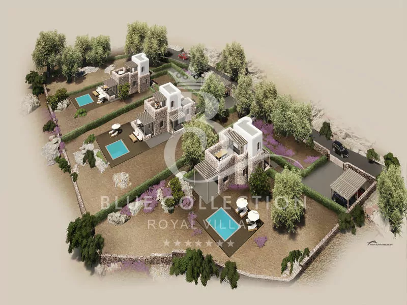Private 3-Villas Complex for Sale – Mykonos | Lia | REF: 180413051 | CODE: LVM-5 | Private Pool | Sea View | Sleeps 18 | 9 Bedrooms | 9 Bathrooms
