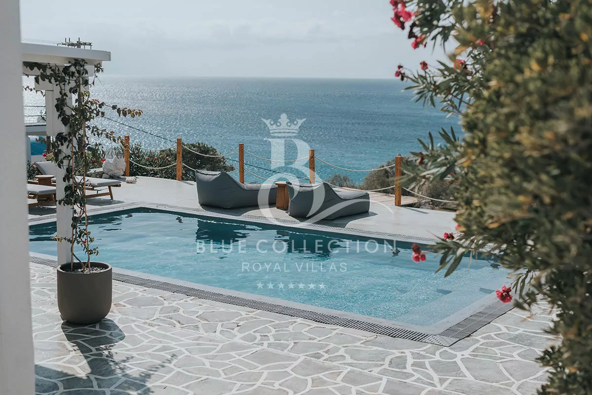 Private Beachfront Villa for Rent in Mykonos | Platis Gialos | REF: 180413060 | CODE: PLG-2 | Private Infinity Pool | Sea & Sunset View | Sleeps 8 | 4 Bedrooms | 3 Bathrooms