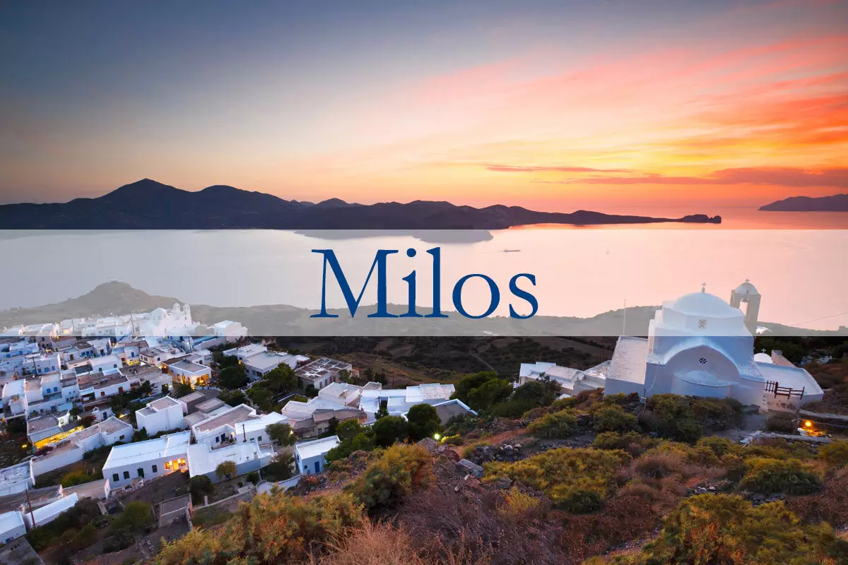 Milos rent a luxury villa online with Blue Collection
