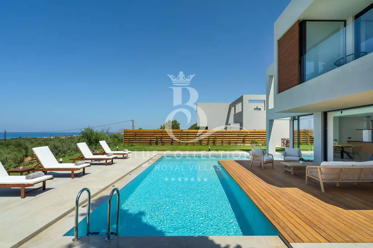 Private 2 x Villa Complex for Rent in Crete – Greece | Chania-Maleme | REF: 180413322 | CODE: CHV-46 | Sea & Sunset View | 2 Private Heated Pools | Sleeps 16 | 8 Bedrooms | 10 Bathrooms