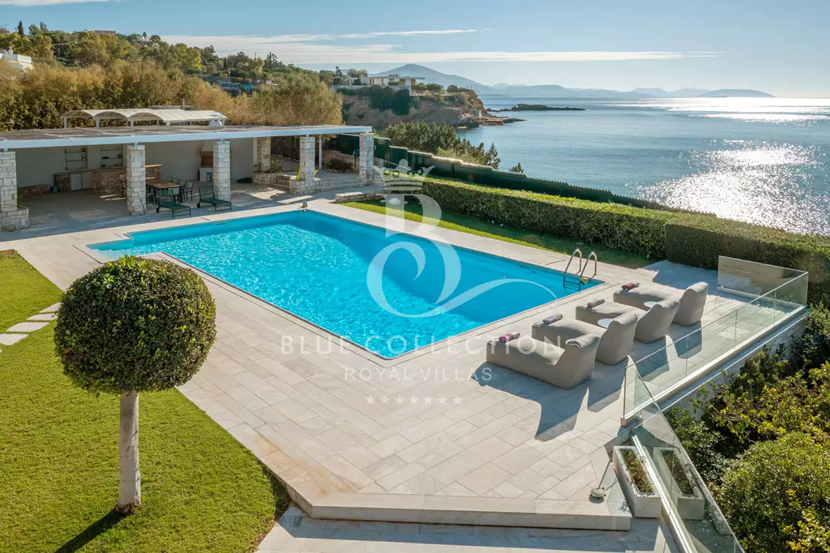 Private Beachfront Villa for Rent in Athens Riviera – Greece | Agia Marina | REF: 180413332 | CODE: ARV-7 | Private Pool | Sea & Sunset View 