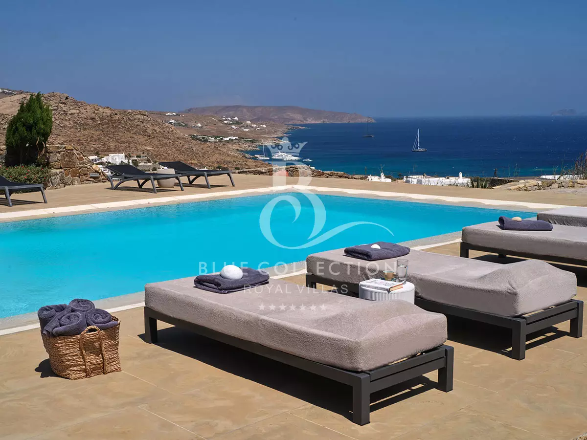 Private Villa for Rent in Mykonos – Greece | Kalafatis | REF: 180413383 | CODE: KLF-15 | Private Infinity Pool | Sea View | Sleeps 12 | 6 Bedrooms | 6 Bathrooms