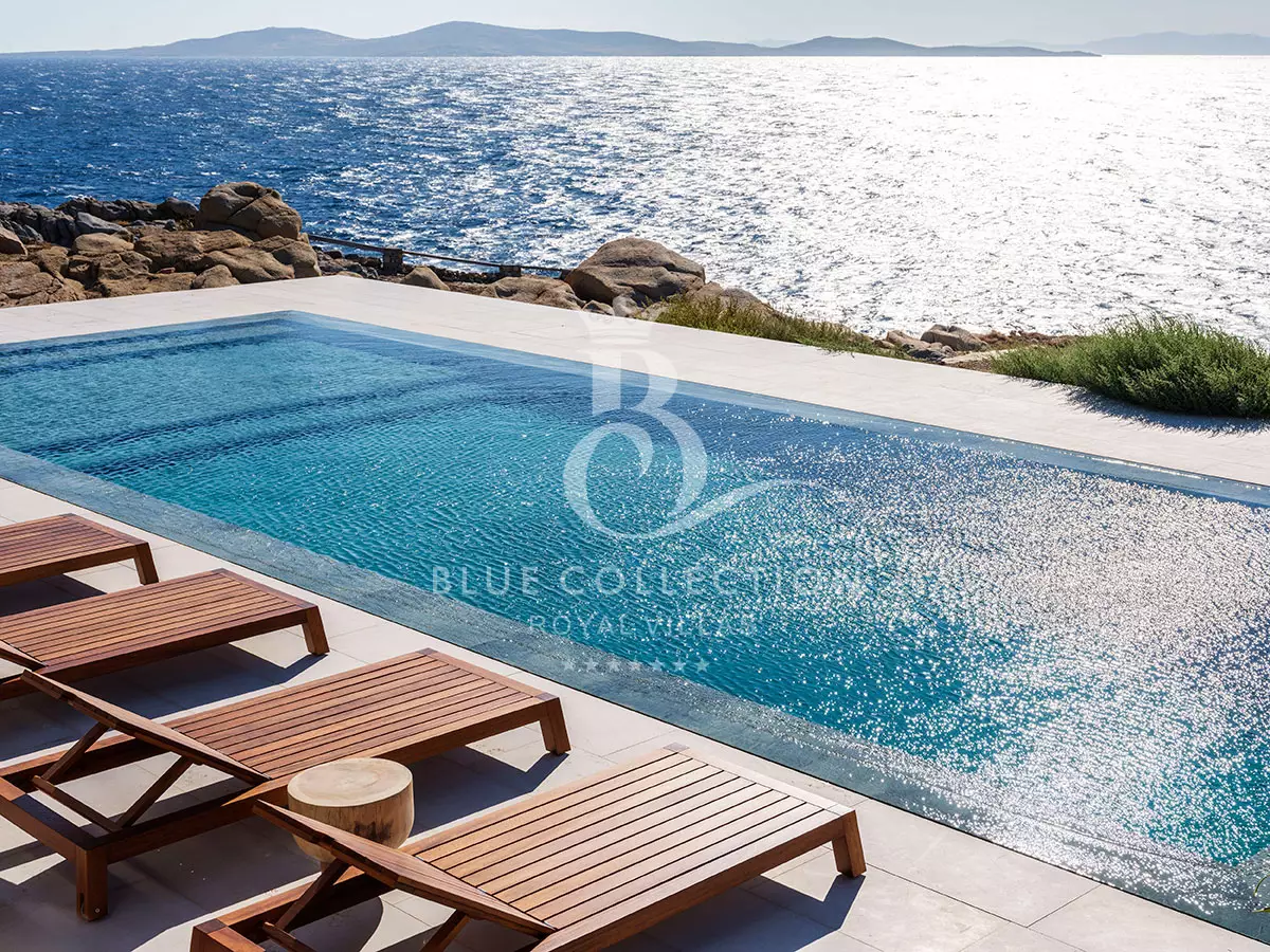 Luxury Seafront Villa for Rent in Mykonos – Kanalia | Private Heated Infinity Pool & Jacuzzi | Sea View | VVR-15