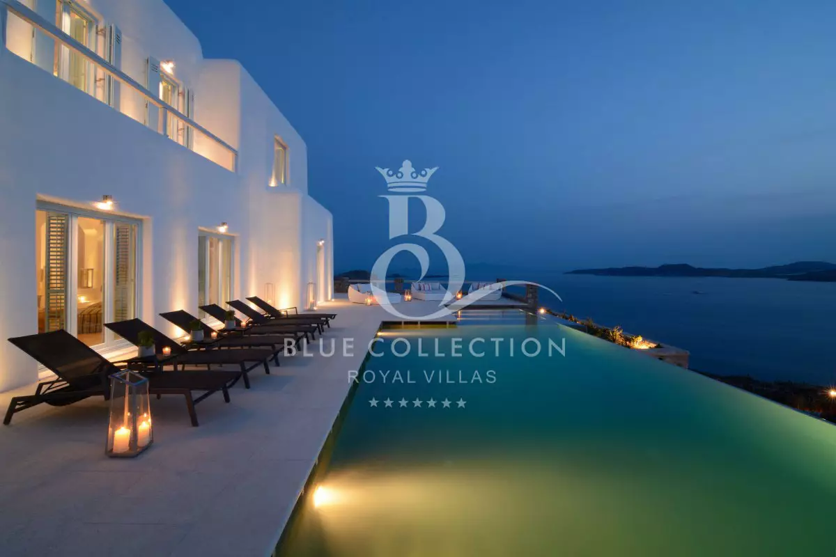 Private 2-Villas Complex for Rent in Mykonos-Pouli | 2 Private Infinity Pools | Sea and Sunset Views | PLV-5