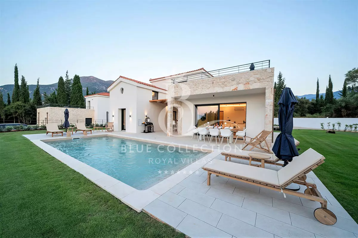 Luxury 2-Villas Complex for Rent in Kefalonia | 2 Private Pools | Sea & Mountain View | KFL-19