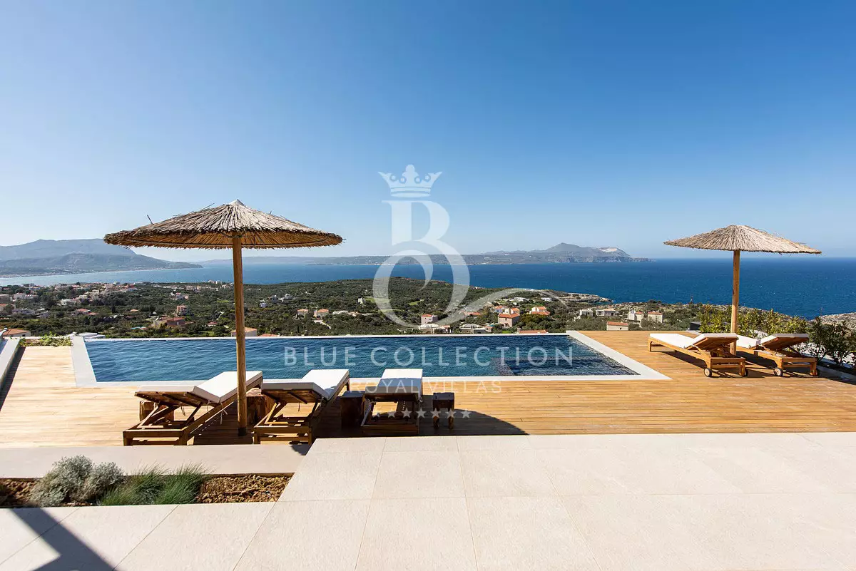Modern 2-Villas Complex for Rent in Crete - Chania | 2 Private Heated Infinity Pools | Sea & Sunset View | C-24